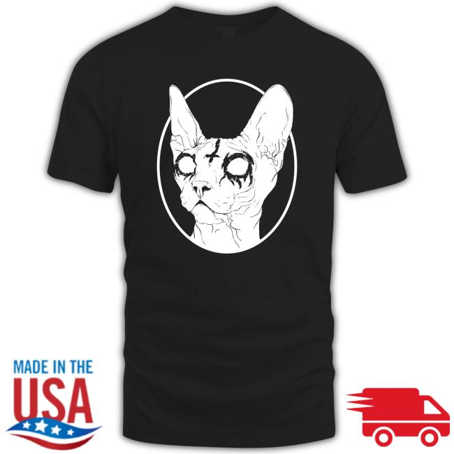 Black Metal Sphynx Cat Tee