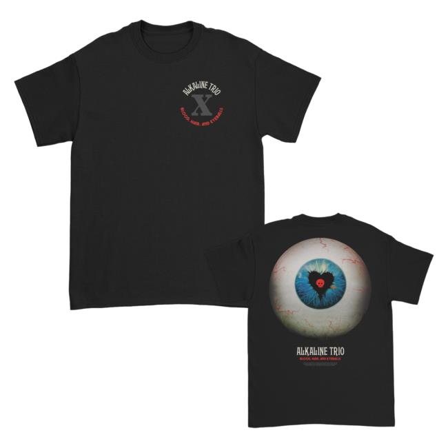 Official Alkaline Trio Merch Store Shop Alkaline Trio BHE Eyeball T-Shirts (Black)