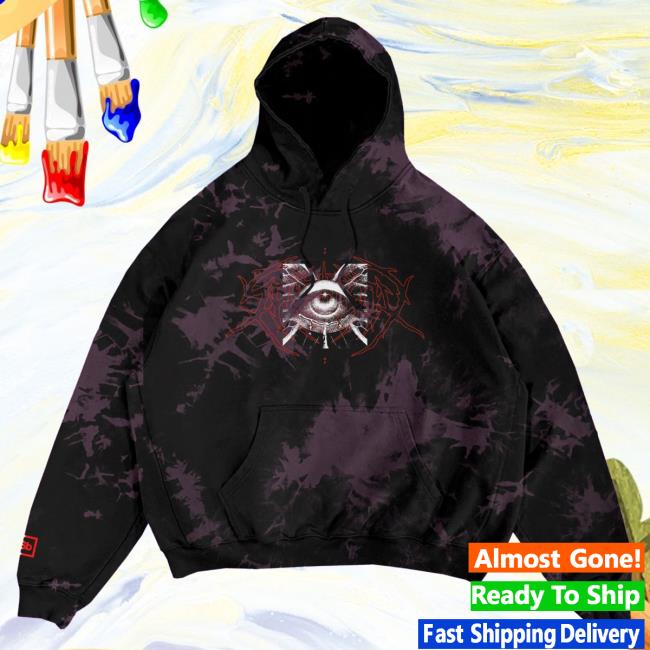 Official Spiritbox Merch Store Angel Eyes Plum Crystal Dye Hood Spiritbox Clothing Shop Spirit Box