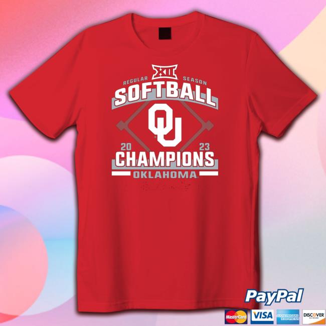 Official Oklahoma Sooners 2023 Big 12 Softball Regular Season Champions T-Shirt