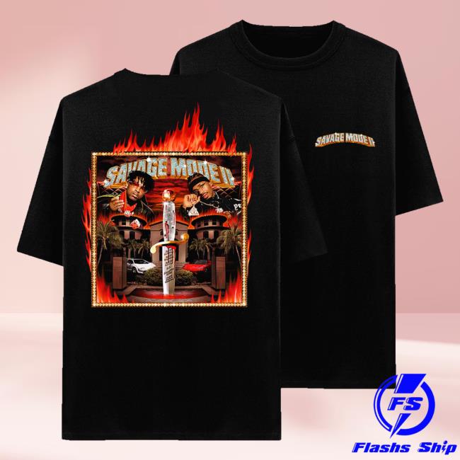 Official 21 Savage Merch Store Savage Mode II Top Shirt 21 Savage Apparel Clothing Shop 21Savage