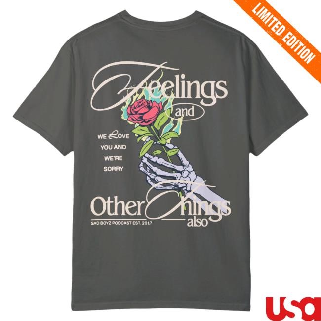 Sad Boyz Merch Rose Feelings Tee - Sad Boyz Official Store