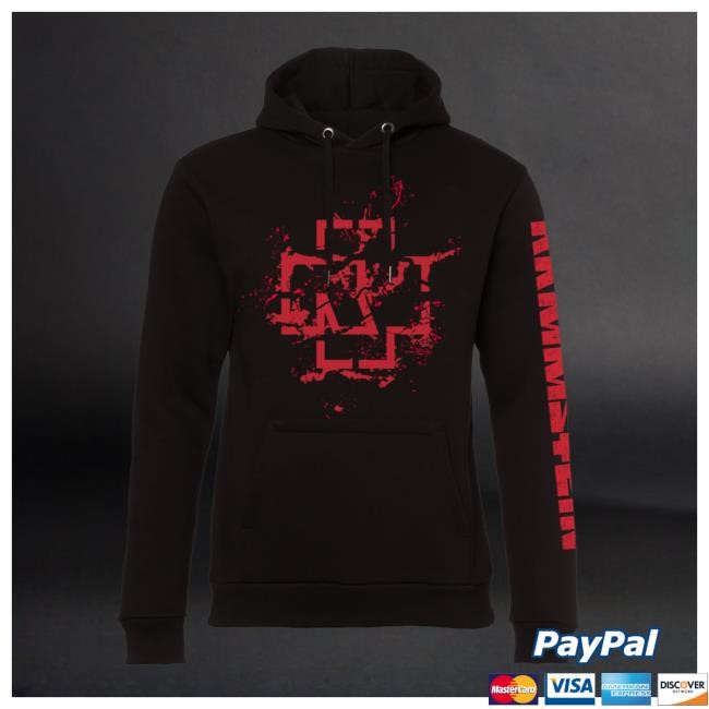 Official Rammstein Merch Store Rammstein Pull Over Hoodie ”Spraylogo 2.0”