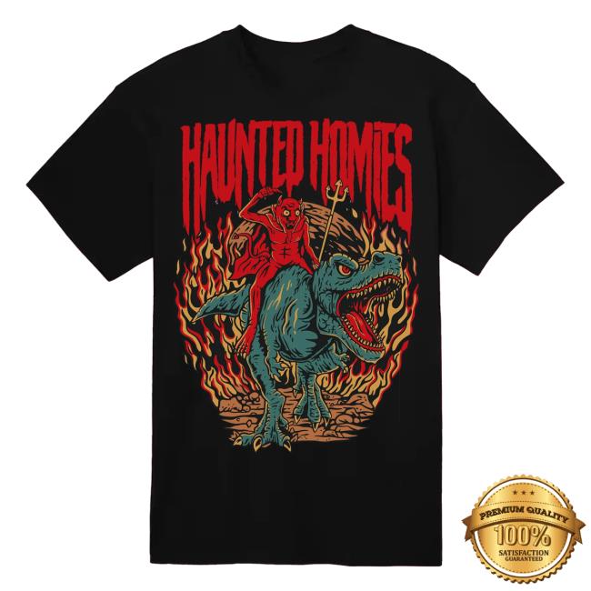 Official Overnight Merch Send It Society Devil Made Me Do It Dinosaur Warren Museum Live-Stream Haunted Homies Top Shirt Senditsociety