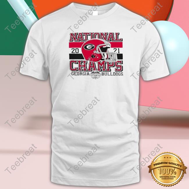 Official Georgia Bulldogs Champion Youth College Football Playoff 2021 National Champions Winning Stripes Tee