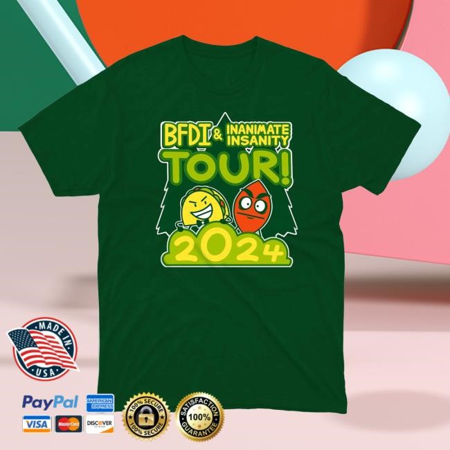 Inanimate Insanity BFDI x Inanimate Insanity Tour Tee Shirt | Official Inanimate Insanity Merch – Creator Ink