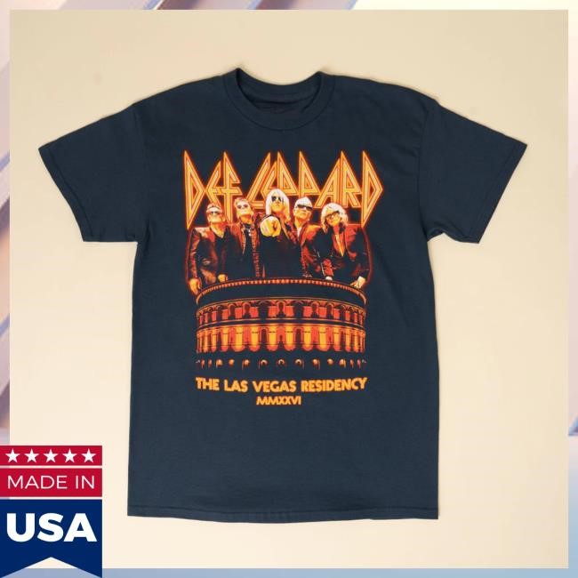 Def Leppard Photo Residency 2026 T-Shirt Concert Icon