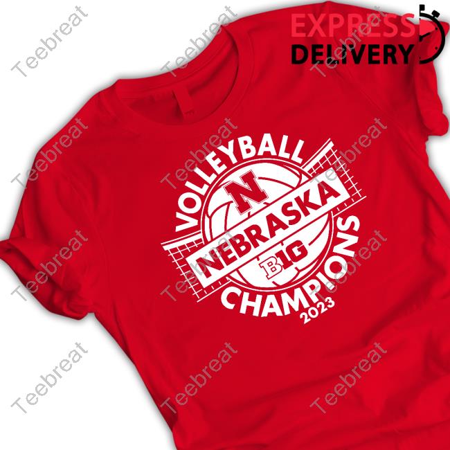 Huskers Merch Shop Nebraska Huskers 2023 Big Ten Women's Volleyball Champions T Shirt