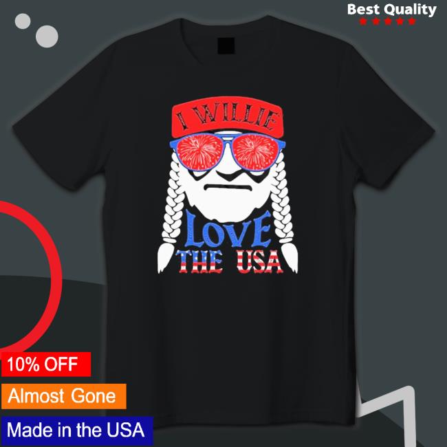Patriotic Distressed Vintage I Willie N Love The Usa Willie Nelson Classic Shirt