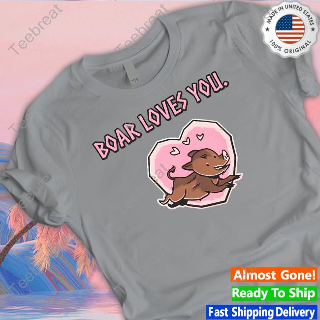 Official Valheim Merch Boar Loves You Tee Shirt