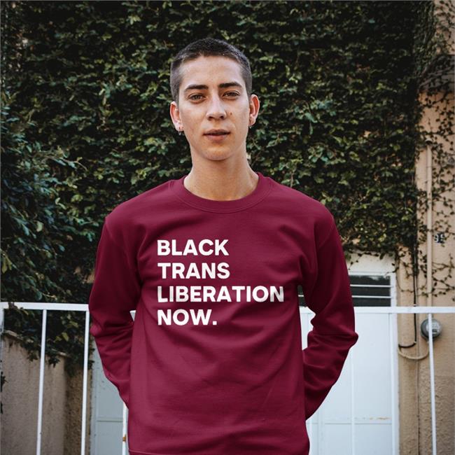 Black Trans Liberty Now Long sleeve T Shirt