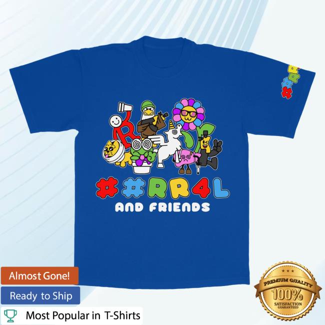 Official Really Rich Merch Rr4l & Frriends New Shirt Blue ReallyRich Clothing