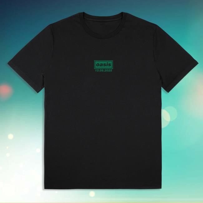Official Oasis Tour Merch Live '25 Mexico City Event Top Shirt 13th September Black