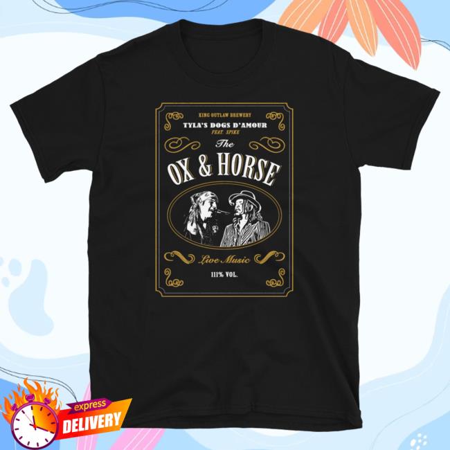 Official Tyla Store Tyla’S Dogs D’Amour Feat. Spike – The Ox & Horse – Shirt (black)