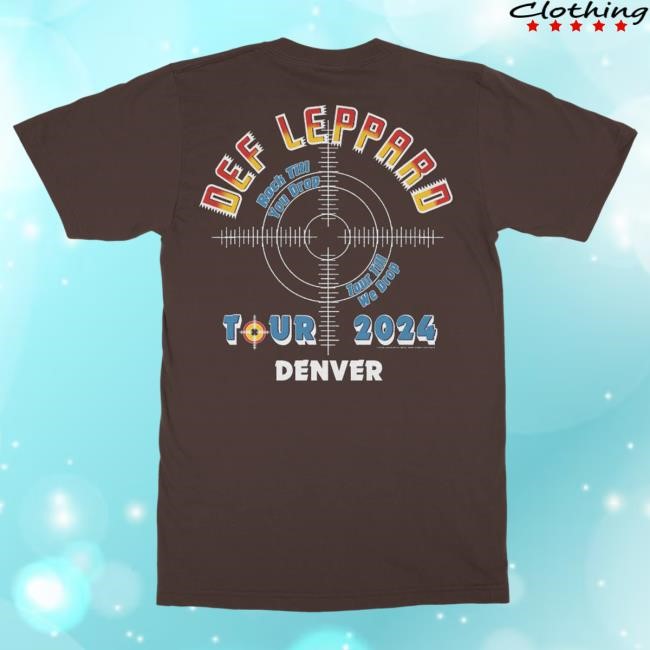 Official Def Leppard Merch Store Clothing Denver, CO 2024 Tour Tshirt DefLeppard