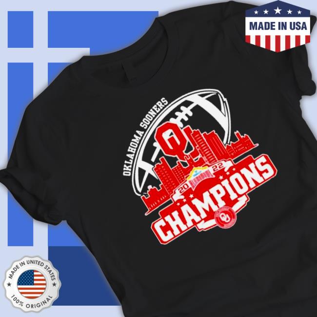 Oklahoma Sooners Logo Alamobowl City 2022 Champions Long Sleeve Tee