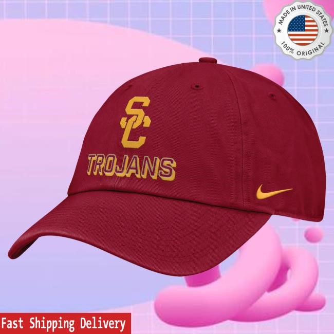 USC Trojans Nike Cardinal SC Interlock Sideline Gameday Unstructured Adjustable Hat USC Bookstores Officical