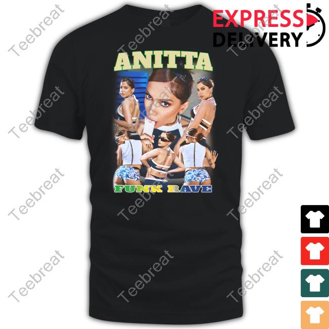 Official Anitta Funk Rave Collage T-Shirt Universal Music Brasil