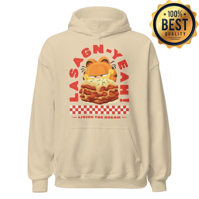 Official Paramount Merch Store Garfield Lasagn-Yeah Adult Popover Sweatshirt Paramount Clothing Shop