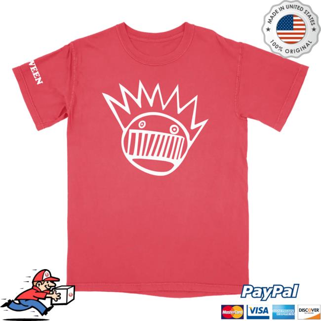 Official The Merch Collective Ween Store Vintage Washed Boognish T-Shirt Watermelon