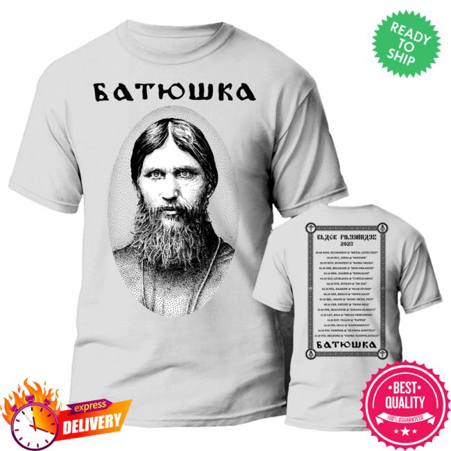 Official Kings Road Merch Store Batushka - "Black Pilgrimage 2023 Tour" White T Shirt Kings Road Shop