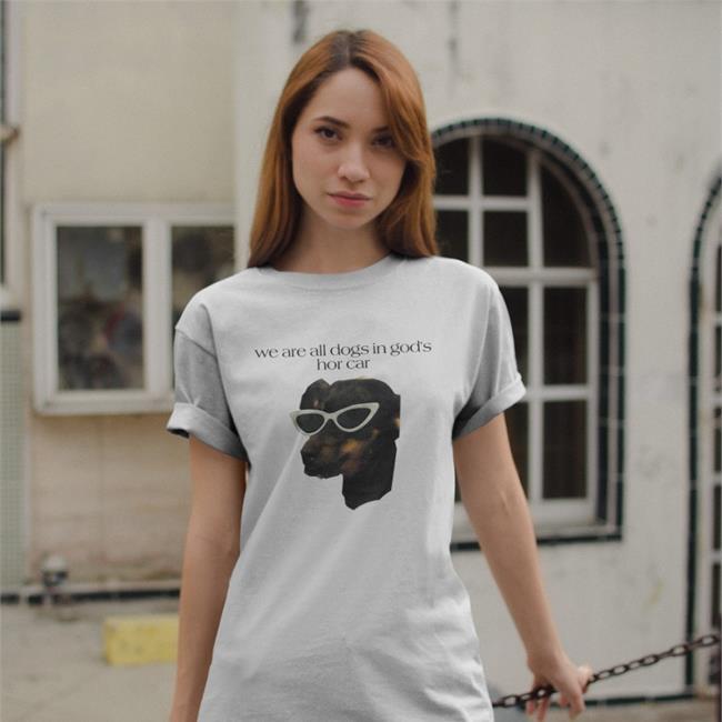 Shirts That Go Hard We Are All Dogs In God's Hot Car Hoodie