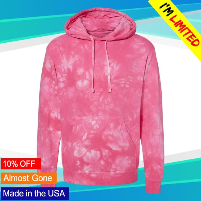 Official Kohls Apparel Clothing Store Shop Merch Independent Trading Co Midweight Tie-Dye Crew Tie Dye Pink