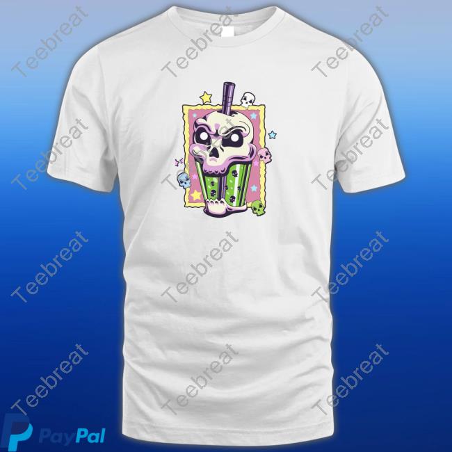 Official Kawaii Creepy Skull Boba Bubble Tea Pastel Goth Va Cap