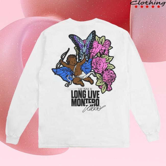 Official Lil Nas X Merch Store Lil Nas X Cupid White L/S T Shirt Lil Nas X Apparel Clothing Shop LilNa