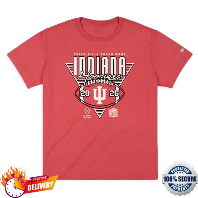 Peach Bowl Champions Indiana Hoosiers Football Tee Homefield Peach Bowl Champions Indiana Hoosiers Football Tee Homefield