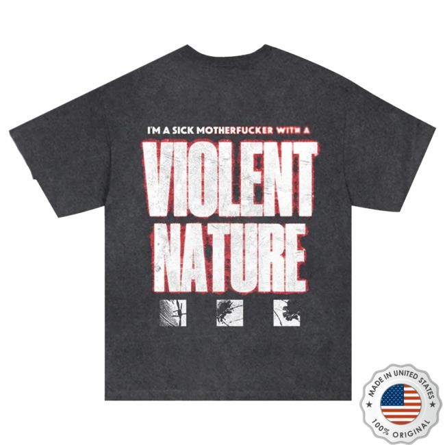 Official I Prevail Merch Violent Nature Tee (Vintage Black)