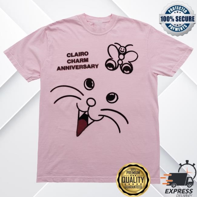 Official Clairo Merch Store Clairo Charm Butterfly Tees (Blossom)