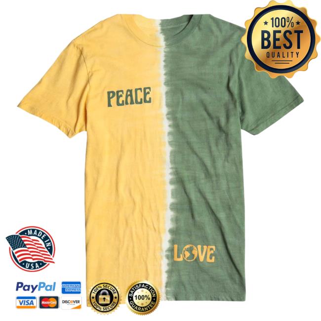 Official Altru Apparel Clothing Peace And Love Half Dip Dye Tee