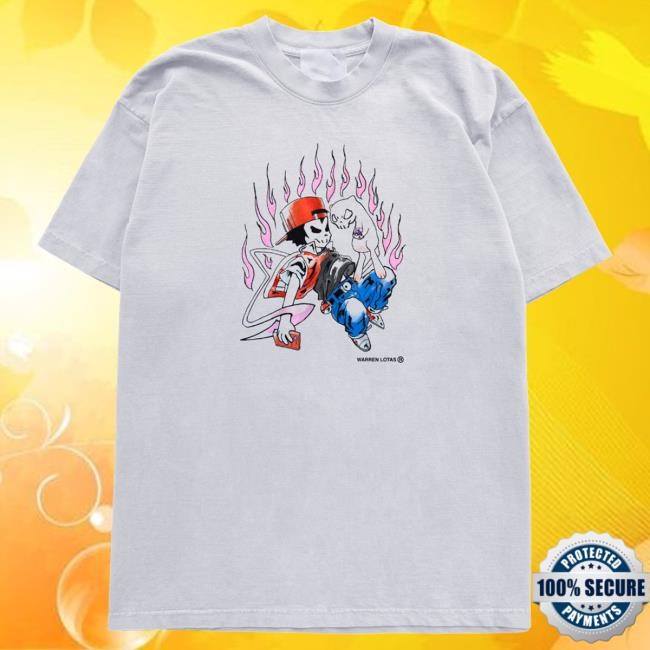 Authentic Warren Lotas Boy and Cat T-Shirt White Logo