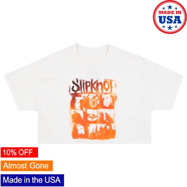Official Slipknot Merch Store The End, So Far Mask Grid Crop Top Shirt Slipknotmerch Apparel Clothing Shop