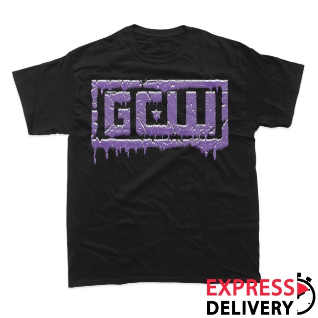 Purple/White Paint Drip Shirt GCW Merch