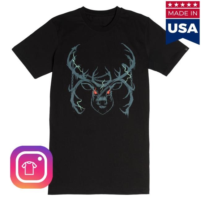 Official Valheim Merch Store Eikthyr, Men's Retro Shirt, Black