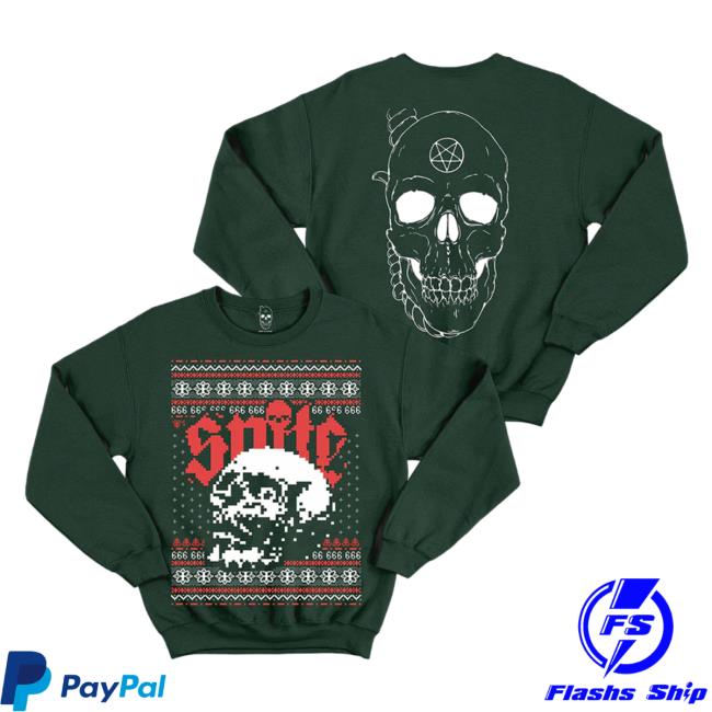 Official Spitecult Merch Green Holiday Crewneck Tee Shirt