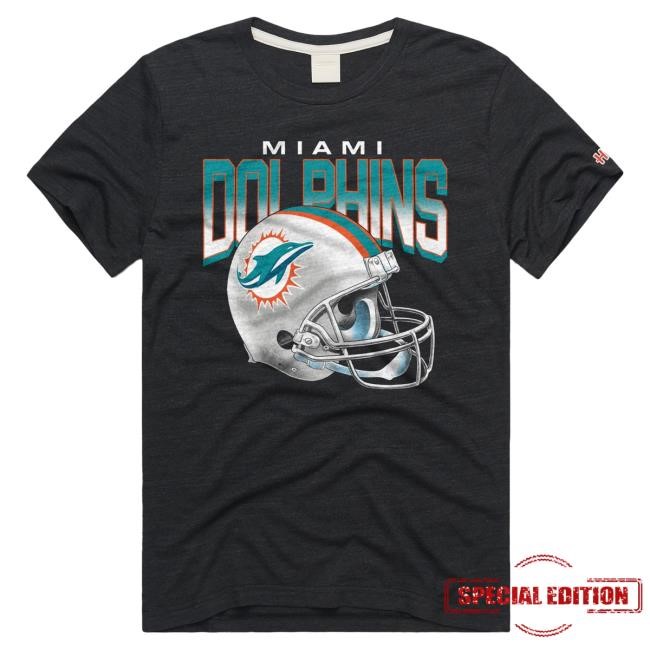 Miami Dolphins Gradient Helmet Tshirt Homage | Miami Dolphins Official | NFL Football