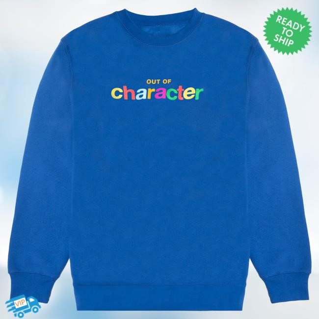 Official Out Of Character Merch Silly Rainbow Pullover Hoodie - Royal Blue