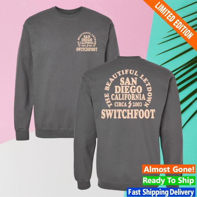 Official Switchfoot Band Merch Switchfoot TBL The Beautiful Letdown San Diego California Circa 2003 Crew neck Sweatshirt