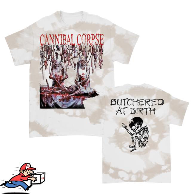 Official Kings Road Merch Store Cannibal Corpse Butchered At Birth Shirt New (Dirt Swirl Dye) Kings Road Shop CannibalCorpse
