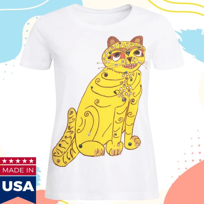 Official ABBA The Museum Merch Shop Yellow Cat Dress New T Shirt
