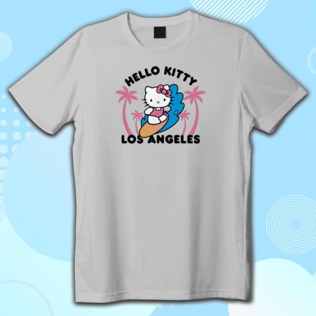 Hello Kitty Los Angeles Surfing Shirt New