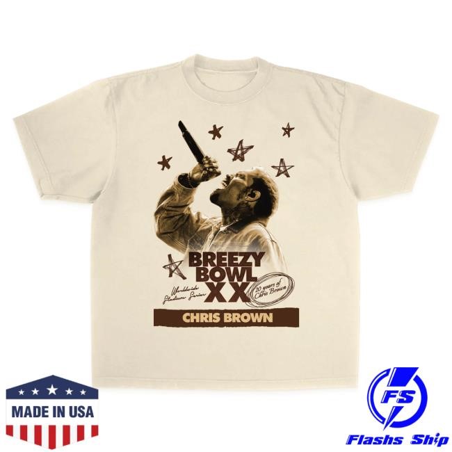 Chris Brown Breezy Bowl Xx Pregame S/S Tee Cream