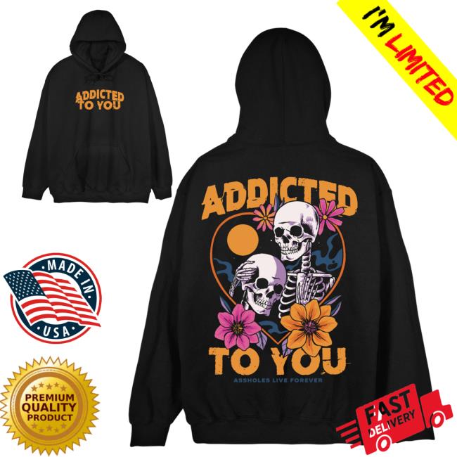 Official Linda Finegold Merch Store Addicted To You Crew neck Black Lindafinegold Shop
