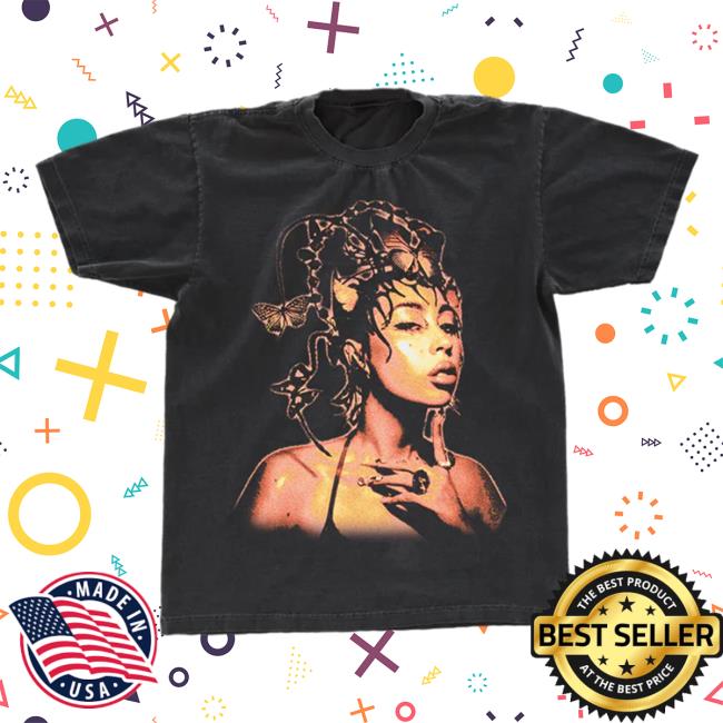 Shop Kali Uchis Red Moon In Venus Black Tour T-Shirts