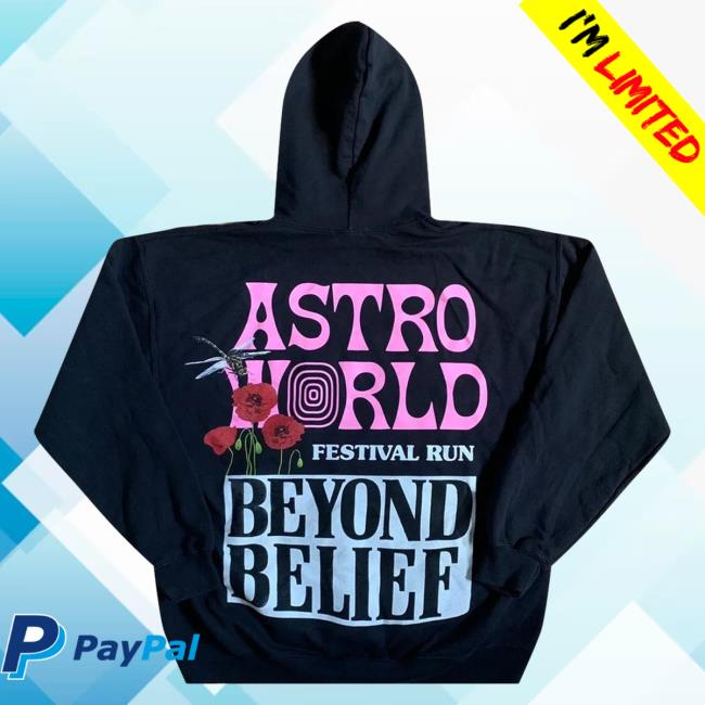 Official Travis Scott Merch Store Travis Scott Astroworld Festival Run Beyond Belief Long Sleeve T Shirt Black TravisScott Shop