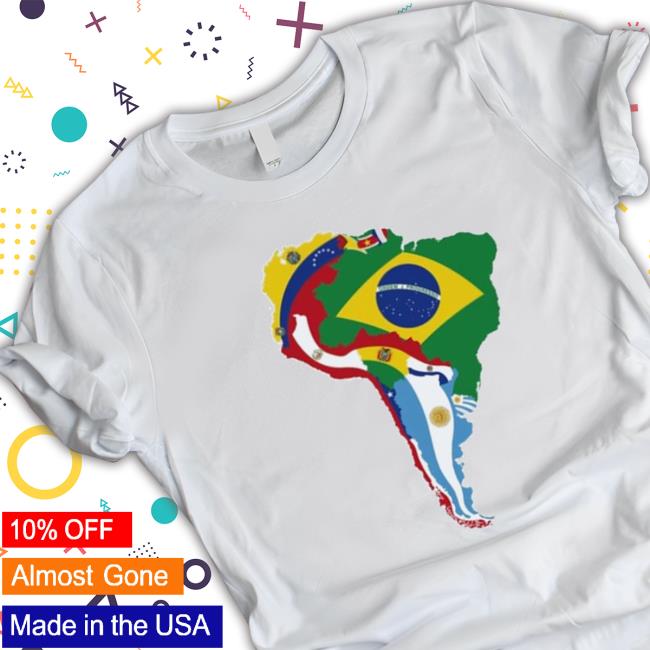 Official South America Flag Map shirt