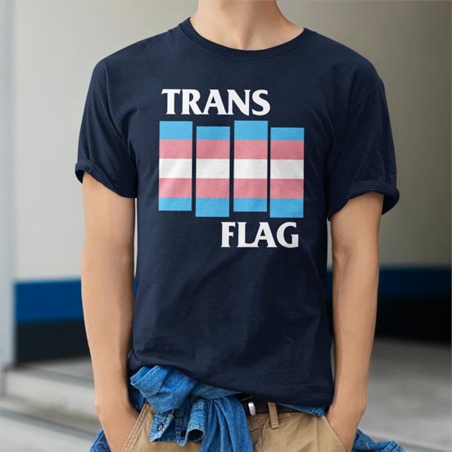 Trans Flag T Shirt Black